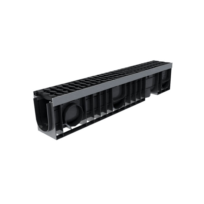 Лоток водоотводный пластиковый ЛВП Profi DN100 H170 Е600